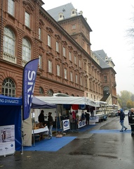 Vendors in front of the Castello  del Valentino